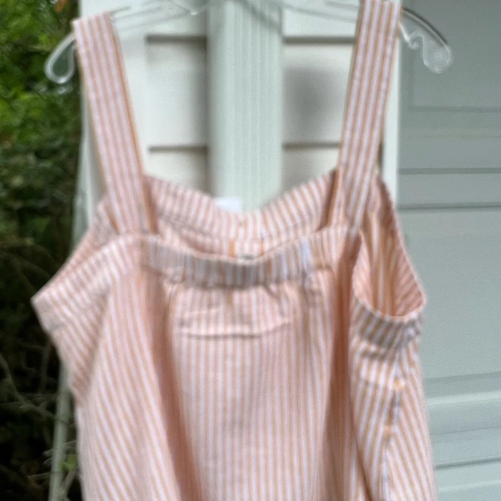 NWT J. Crew Cute Yellow White Stripe Button Front Strap Sleeveless Blouse - Picture 4 of 6